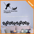 Big sale for festival home decor birds and leaf wall stickers